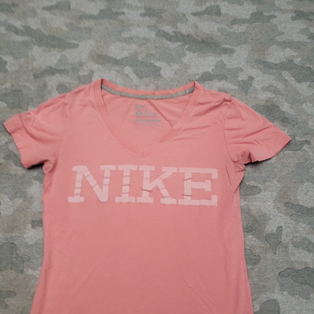 Nike Pink Short Sleeve V-Neck Tee